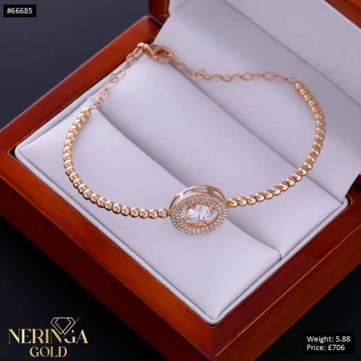 Rose gold hoop bracelet #66685