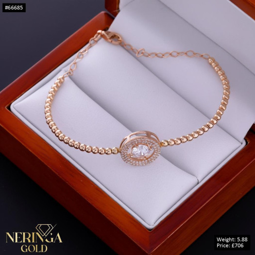 Rose gold hoop bracelet #66685