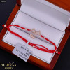 Rose red color cord gold thread bracelet #66839