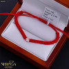 Rose red color cord gold thread bracelet #66808