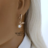 Rose gold english lock earrings #60480