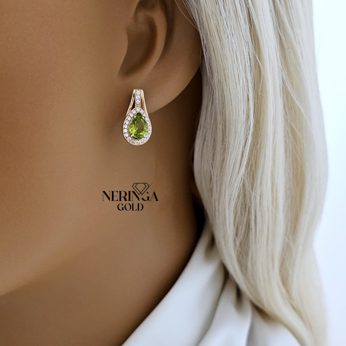 Rose gold english lock earrings #60508 Rose gold english lock earrings #60508