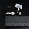White gold english lock earrings #60536 White gold english lock earrings #60536