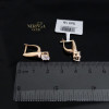 Rose gold english lock earrings #60465