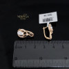 Rose gold english lock earrings #60462