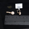 Rose gold english lock earrings #60467