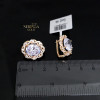 Rose gold english lock earrings #60463