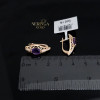 Rose gold english lock earrings #60495