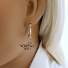Rose gold hoop earrings #58099