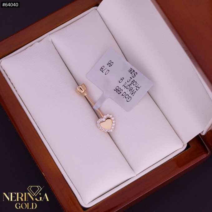 Rose gold navel piercing #64040