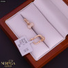 Rose gold english lock earrings #59944