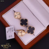 Rose gold english lock earrings #60204
