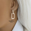 Rose gold english lock earrings #60322