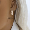 Rose gold english lock earrings #60327