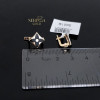 Rose gold english lock earrings #60329