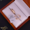 Rose gold english lock earrings #60327