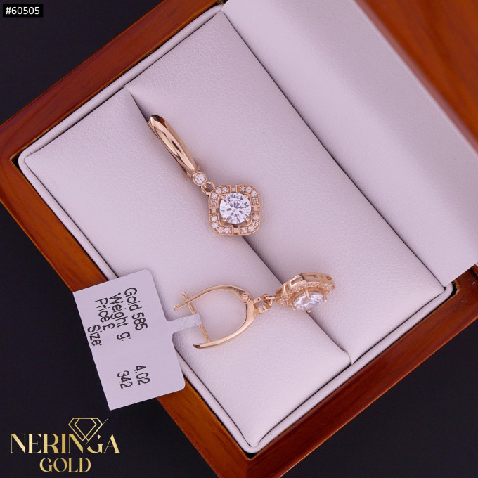 Rose gold english lock earrings #60505 Rose gold english lock earrings #60505