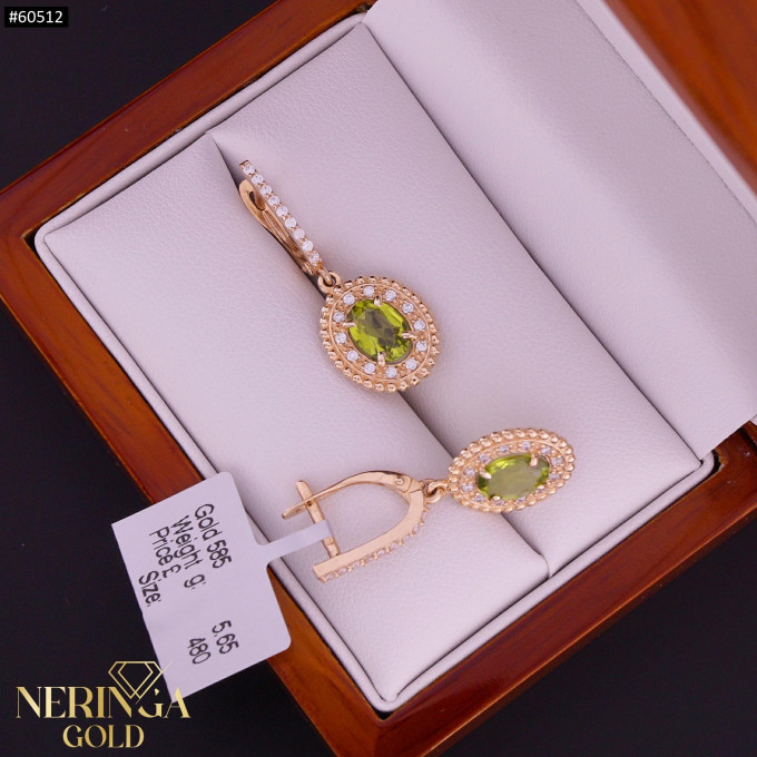 Rose gold english lock earrings #60512 Rose gold english lock earrings #60512