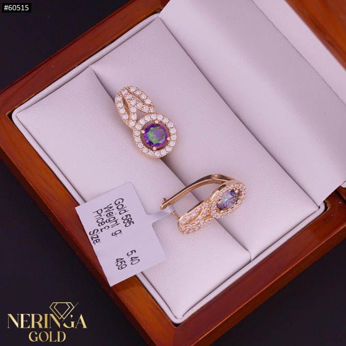 Rose gold english lock earrings #60515 Rose gold english lock earrings #60515