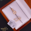 Rose gold english lock earrings #60520