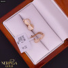 Rose gold english lock earrings #60529