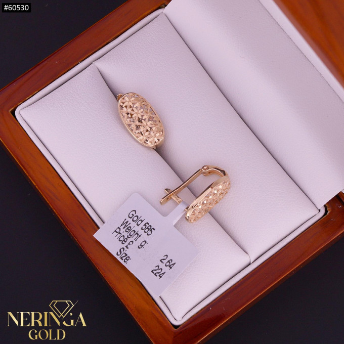 Rose gold english lock earrings #60530 Rose gold english lock earrings #60530