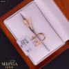 Rose gold english lock earrings #60535