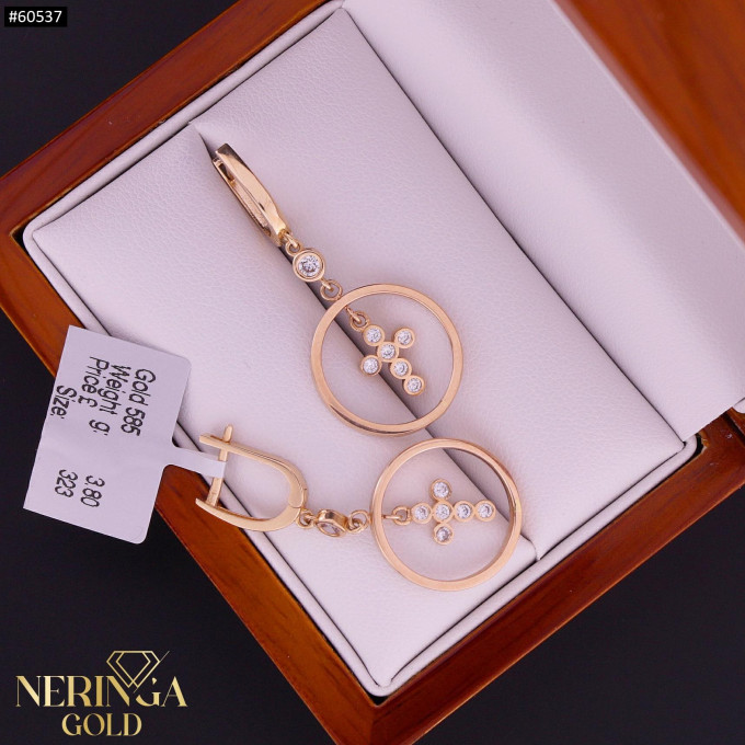 Rose gold english lock earrings #60537 Rose gold english lock earrings #60537