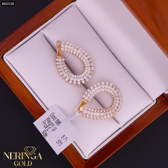Rose gold english lock earrings #60538 Rose gold english lock earrings #60538