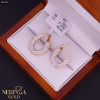 Rose gold english lock earrings #60540