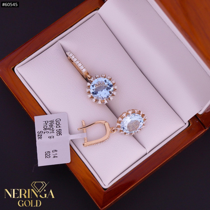 Rose gold english lock earrings #60545 Rose gold english lock earrings #60545