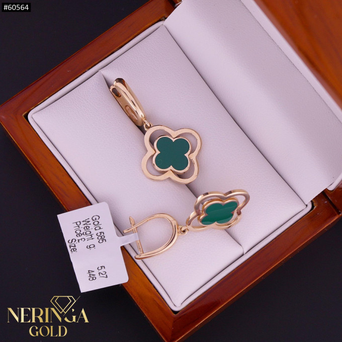 Rose gold english lock earrings #60564 Rose gold english lock earrings #60564