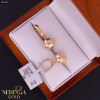 Rose gold english lock earrings #60565