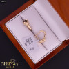 Rose gold english lock earrings #60573