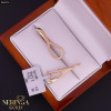Rose gold english lock earrings #60576