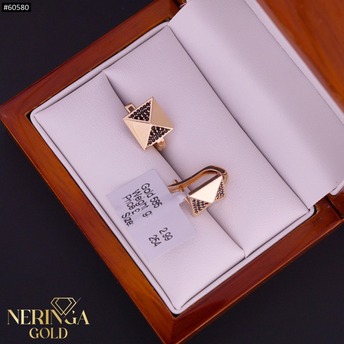 Rose gold english lock earrings #60580 Rose gold english lock earrings #60580