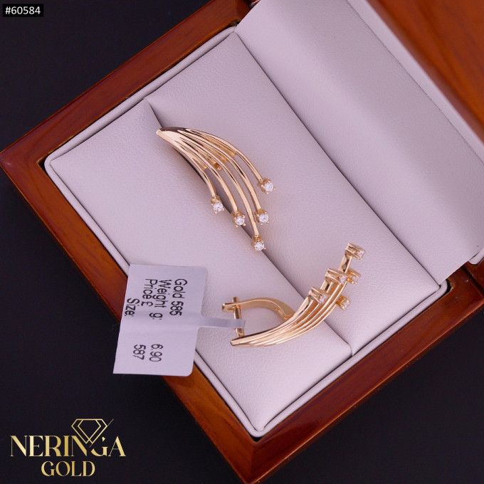Rose gold english lock earrings #60584 Rose gold english lock earrings #60584