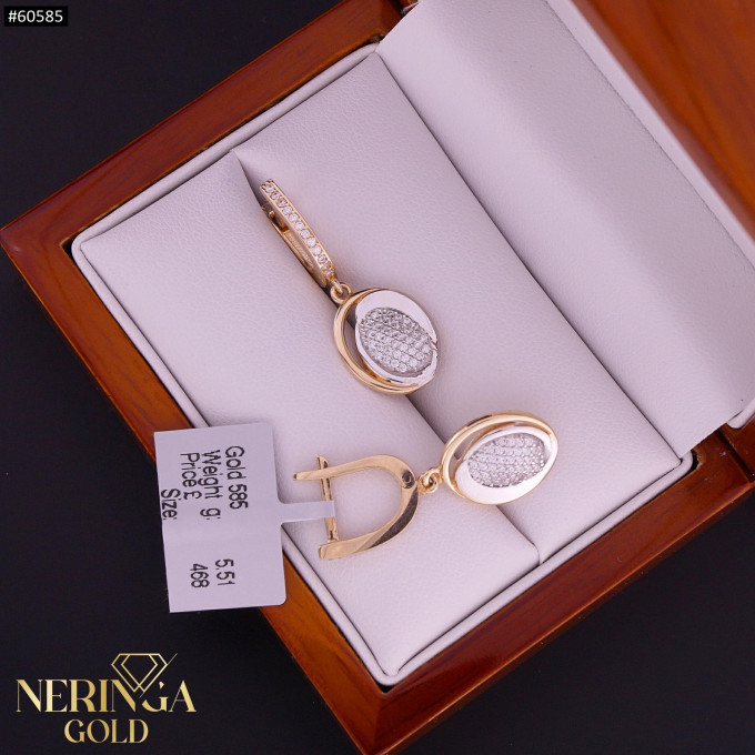 Rose gold english lock earrings #60585 Rose gold english lock earrings #60585