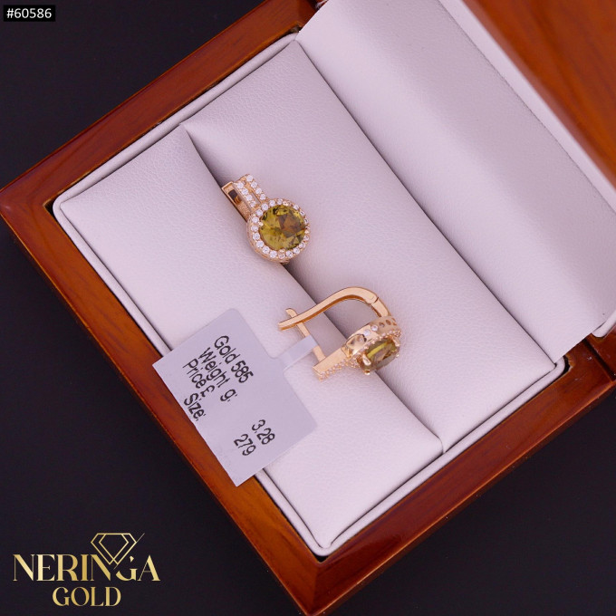 Rose gold english lock earrings #60586 Rose gold english lock earrings #60586