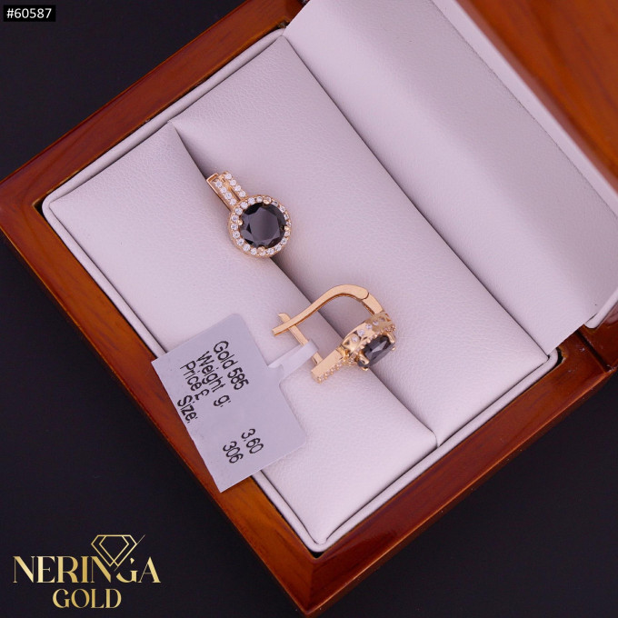 Rose gold english lock earrings #60587 Rose gold english lock earrings #60587