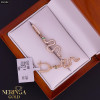 Rose gold english lock earrings #60588