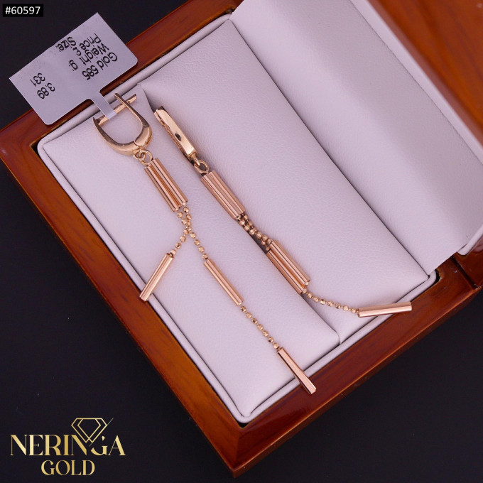 Rose gold english lock earrings #60597 Rose gold english lock earrings #60597