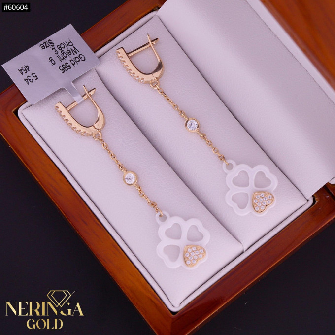 Rose gold english lock earrings #60604 Rose gold english lock earrings #60604