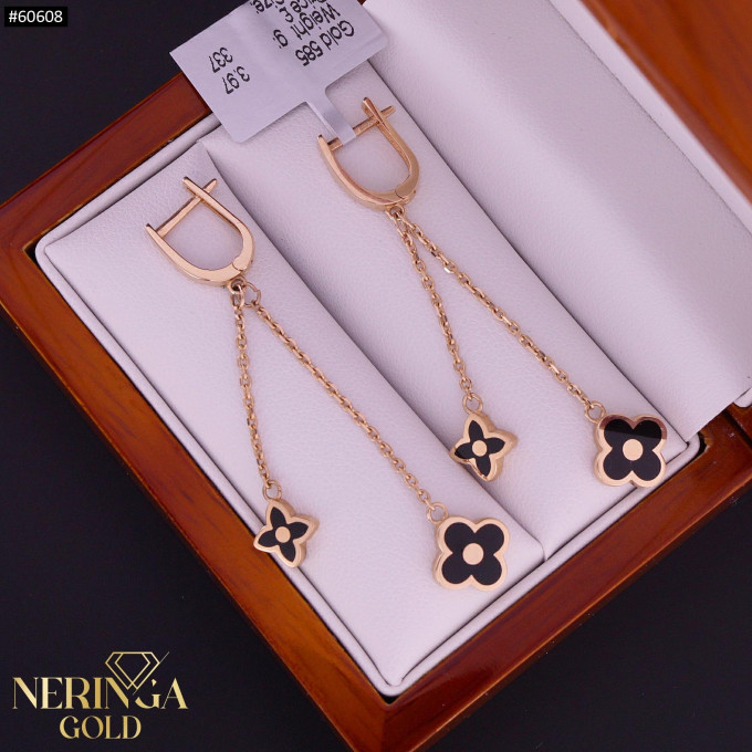 Rose gold english lock earrings #60608 Rose gold english lock earrings #60608