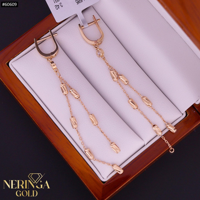 Rose gold english lock earrings #60609 Rose gold english lock earrings #60609