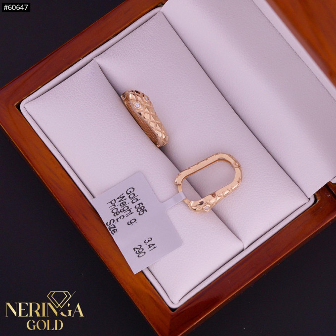 Rose gold earring #60647 Rose gold earring #60647