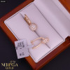 Rose gold english lock earrings #60467