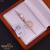 Rose gold english lock earrings #60470