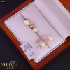 Rose gold english lock earrings #60477