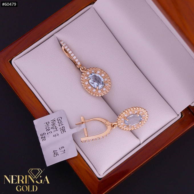 Rose gold english lock earrings #60479 Rose gold english lock earrings #60479